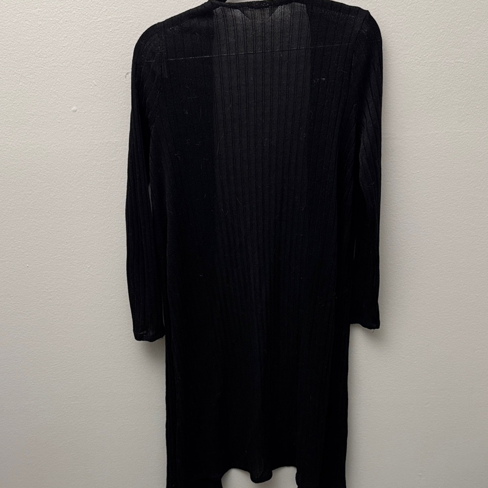 Decree black Ribbed Cardigan - Picture 3 of 4